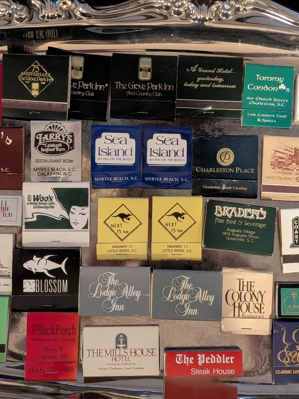 Matchbook Lot (25) – South Carolina / North Carolina Restaurants & Hotel